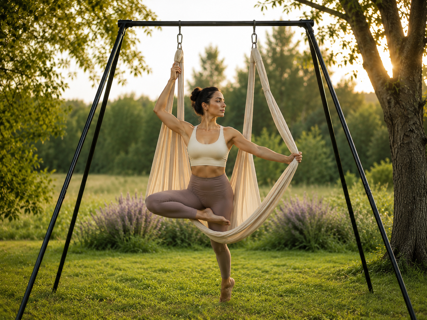 Outdoor Aerial Yoga
